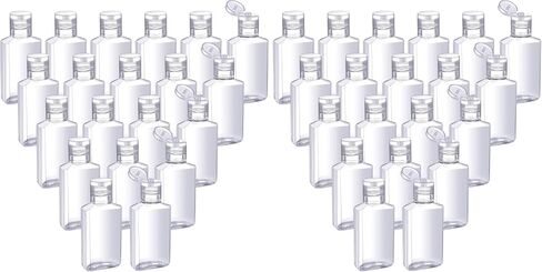 Patelai 50 Pcs Clear Empty Travel Bottles 30 ml/ 1 oz Flip Cap Empty Hand Sanitizer Bottles Container Portable Refillable Flip-top Container for Travel Outdoor Camping Business Trip in Kuwait