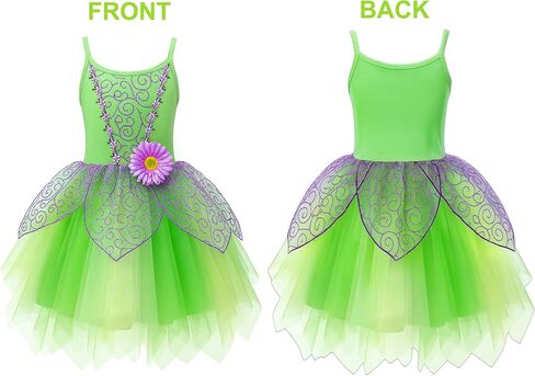 ToLaFio Tinkerbell Costume for Girls Princess Tinker Bell Halloween Costume Kids Dress up Fancy Gown Christmas Birthday Party in Saudi Arabia