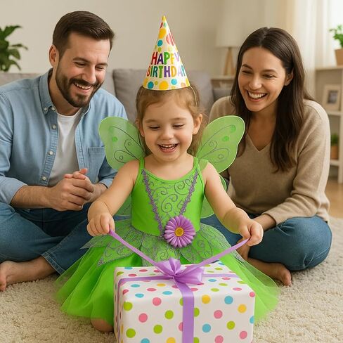 ToLaFio Tinkerbell Costume for Girls Princess Tinker Bell Halloween Costume Kids Dress up Fancy Gown Christmas Birthday Party in Saudi Arabia