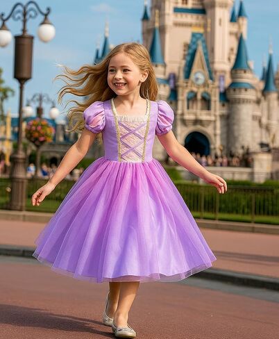 Princess Tiana Costume for Girls Green Frog Fairy Fancy Dress Halloween Birthday Party Outfits Clothes in Saudi Arabia