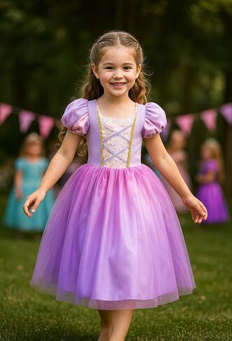 Princess Tiana Costume for Girls Green Frog Fairy Fancy Dress Halloween Birthday Party Outfits Clothes in Saudi Arabia