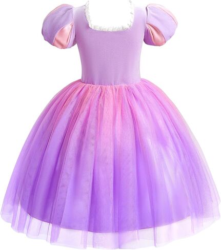 Princess Tiana Costume for Girls Green Frog Fairy Fancy Dress Halloween Birthday Party Outfits Clothes in Saudi Arabia