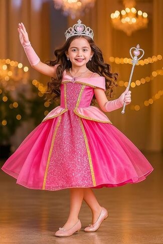 Princess Tiana Costume for Girls Green Frog Fairy Fancy Dress Halloween Birthday Party Outfits Clothes in Saudi Arabia