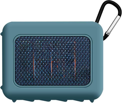 غطاء حافظة لمكبر صوت بلوتوث محمول JBL GO4، غطاء حماية كامل من السيليكون مع غطاء سلسلة مفاتيح، غطاء مكبر صوت بلوتوث محمول مقاوم للصدمات JBL GO4 للنساء والرجال - أزرق فاتح in Saudi Arabia