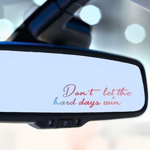 Don't Let The Hard Days Win Sticker 6-Pack | Waterproof PVC Affirmation Decals for Mirror, Laptop, Bottle, Fridge, Rearview Mirror | Motivational Quotes for Car, Gym, Work, Tumbler, Hard Hat, Phone in Saudi Arabia