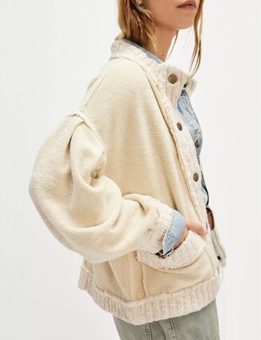 سترة صوفية خريفية للسيدات، سترة عصرية محبوكة بالكابل مفتوحة من الأمام، كاجوال بأكمام طويلة، ملابس خارجية كبيرة الحجم in Saudi Arabia