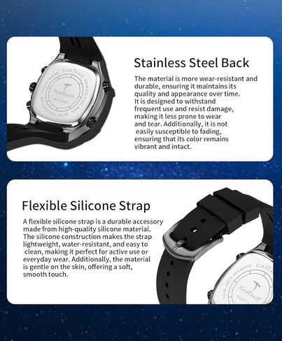 Mens Watches Unique Fashion Casual Watches for Men Analog Digital Luminous Chronograph Multifunctional Sprot Quartz Wrist Watch with Silicone Strap Elegant Gifts for Men in Saudi Arabia