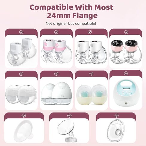 Flange Insert 17mm for 24mm Flange/Shield of Most Pumps, Flange Sizing Kit with Storage Box, Silicone Breast Pump Flange Insert, Cleaning Brush, Pumping Breastfeeding Essentials, 4PCS 17mm in Saudi Arabia