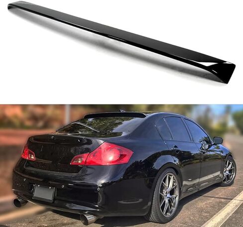VIP Style Gloss Black Rear Window Windshield Roof Spoiler Compatible for 2007-2015 Infiniti G25 G35 G37 Q40 Sedan in Saudi Arabia