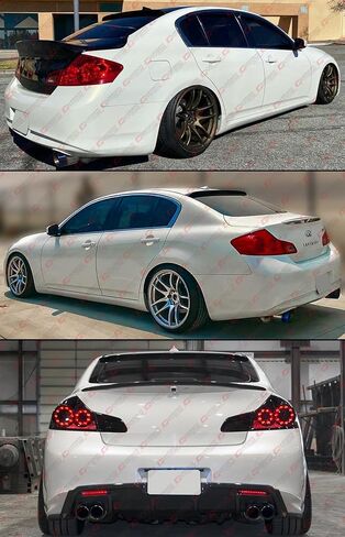 VIP Style Gloss Black Rear Window Windshield Roof Spoiler Compatible for 2007-2015 Infiniti G25 G35 G37 Q40 Sedan in Saudi Arabia