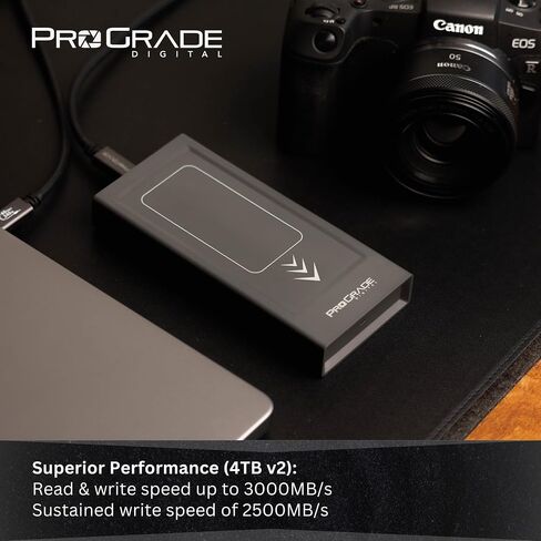 محرك أقراص SSD خارجي احترافي ProGrade Digital 8 تيرابايت USB 4.0، معدل نقل مستدام 2000 ميجابايت/ثانية (PG10) إصدار Windows in Saudi Arabia