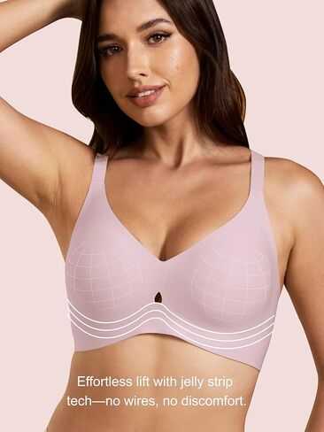 Push Up Bras for Women No Underwire Seamless Bra Full Support Comfortable Bralettes Wireless Plunge Everyday Bra in Saudi Arabia