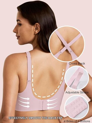 Push Up Bras for Women No Underwire Seamless Bra Full Support Comfortable Bralettes Wireless Plunge Everyday Bra in Saudi Arabia