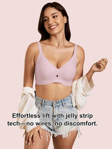 Push Up Bras for Women No Underwire Seamless Bra Full Support Comfortable Bralettes Wireless Plunge Everyday Bra in Saudi Arabia