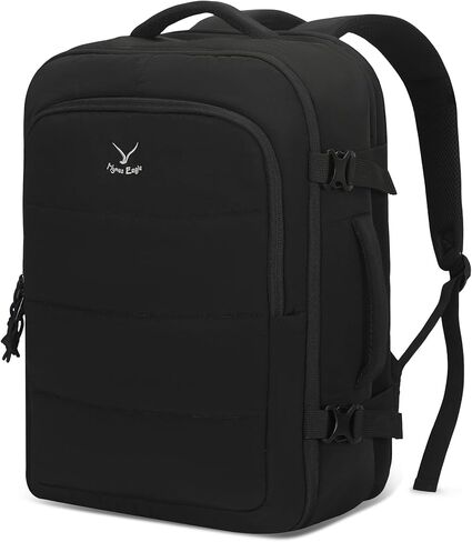 Hynes Eagle Travel Backpack for Women Puffer Flight Approved Carry On Backpack 17 inch Laptop Personal Item Weekender Bag 30L Black in Kuwait
