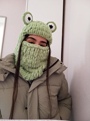 Frog Balaclava Mask for Women – Soft Polar Winter Mask, Cute Cosplay & Halloween Costume Accessory Black in Saudi Arabia