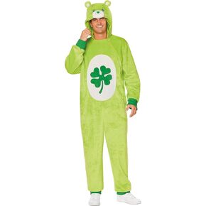 Spirit Halloween Care Bears Adult Good Luck Bear Jumpsuit Costume | Officially Licensed | Shamrock Outfit in Saudi Arabia