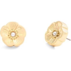 COACH Women's Signature Heritage Tea Rose Stud Earrings in Saudi Arabia