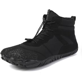 Tongzone Wide Toe Box Men's Women's Barefoot Shoes Fur Lined Zero Drop Sole High top Walking Shoes Winter in Kuwait
