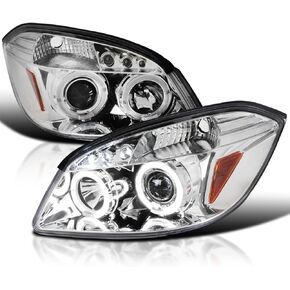 SPEC-D TUNING Jet Black LED Projector Headlights Compatible with 2005-2010 Chevy Cobalt, 2007-2009 Pontiac G5, 2005-2006 Pontiac Pursuit, Left + Right Pair Headlamps Assembly in Saudi Arabia