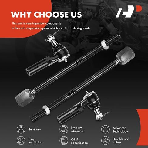 A-Premium Set of 4, Front Inner & Outer Tie Rod End Kit, Compatible with Ford Taurus 1986-1995, Mercury Sable 1986-1995 in Saudi Arabia