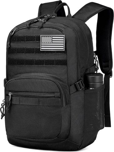Military Tactical Backpack for Men Army 3 Days Assault Pack Bag with Molle System for Outdoor Adventures (Black, 25L) in Saudi Arabia