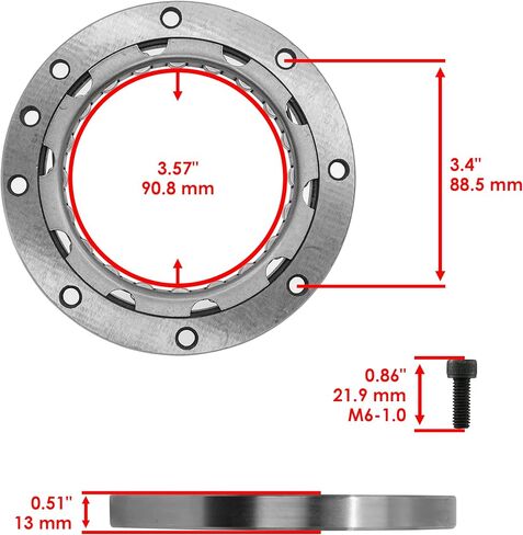 Caltric Starter And Starter Clutch Set Compatible with Yamaha V Star 1100 Silverado Xvs1100 2004-2009 in Saudi Arabia