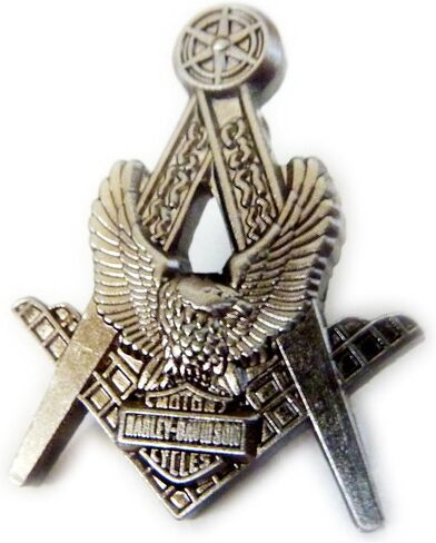 الماسونية راكب الدراجة النارية النسر دراجة نارية العتيقة النيكل HOG Freemason التلبيب PinF in Saudi Arabia