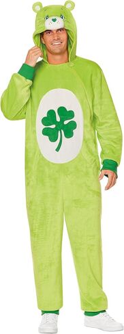 Spirit Halloween Care Bears Adult Good Luck Bear Jumpsuit Costume | Officially Licensed | Shamrock Outfit in Saudi Arabia