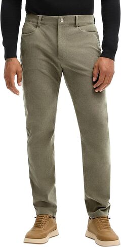 HOTake Men's Casual Corduroy Pants Lightweight Stretch Corduroy Trousers Straight Fit Dress Pants in Kuwait