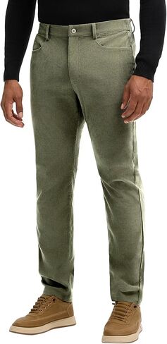 HOTake Men's Casual Corduroy Pants Lightweight Stretch Corduroy Trousers Straight Fit Dress Pants in Kuwait