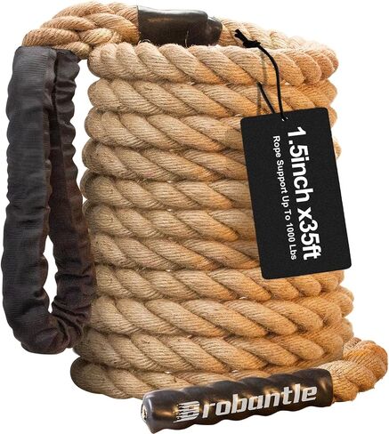 Climbing Rope 1.5" Diameter Gym Climbing Rope for Adults,20FT Length Strength Training Workout Climbing Rope,Physical Education Fitness Equipment, Home Workout in Kuwait