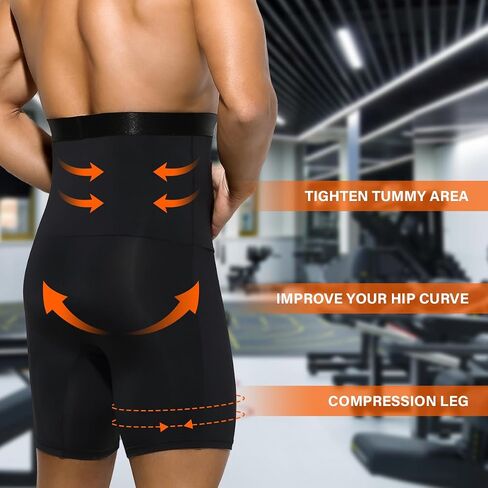Arjen Kroos Men's Slimming Compression Boxer Briefs Underwear Tagless High Waist Tummy Control Boxers in Saudi Arabia