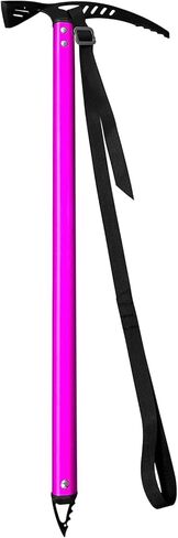 فأس الجليد للتخييم في الهواء الطلق، أداة تسلق الجبال من سبائك الألومنيوم، أداة تسلق الجبال الجليدية، تصميم خفيف الوزن، 70 سم رمادي in Kuwait