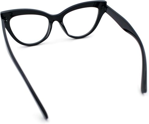 SA106 Womens 2-tone Color Design Horn Rim Cat Eye Clear Lens Fashion Eyeglasses in Saudi Arabia