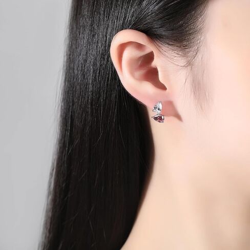 14K Gold Simple Two Pear Cut Moissanite Stone Stud Earrings for Women,D-VVS1 Quality, Daily Wear Stud in Saudi Arabia