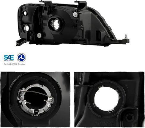 AKKON - Fits 1997-2001 Honda CRV Chrome Headlights Headlamp Pair Driver Left+Passenger Right Replacement 98 99 00 in Saudi Arabia