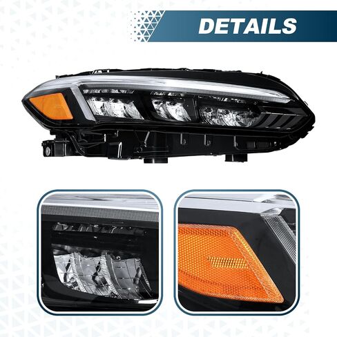 PENSUN LED Headlights Assembly Fit for 2022 2023 Honda Civic Sport Touring 11th Gen Civic, Car Headlight Replacement 33150-T20-A22 (Left Driver Side) in Saudi Arabia