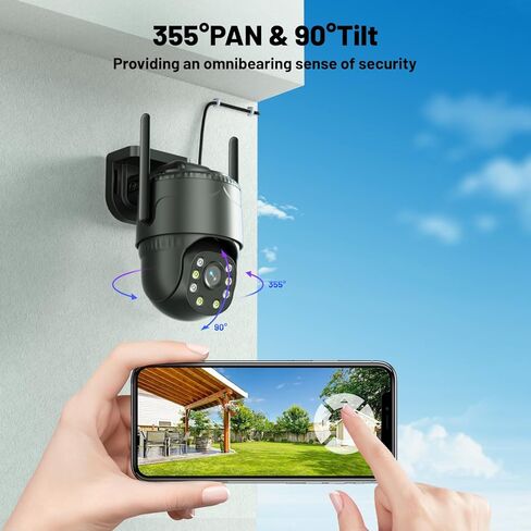 كاميرا أمان خلوية KKB 4G LTE، كاميرا خلوية سلكية مدمجة، بطاقة SIM للأماكن الخارجية/الداخلية، خطة بيانات غير محدودة، لا توجد كاميرات أمان WiFi رؤية ليلية ملونة 2K، تسجيل 24/7، كشف حركة PIR in Kuwait