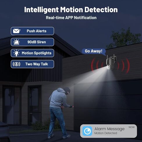 كاميرا أمان خلوية KKB 4G LTE، كاميرا خلوية سلكية مدمجة، بطاقة SIM للأماكن الخارجية/الداخلية، خطة بيانات غير محدودة، لا توجد كاميرات أمان WiFi رؤية ليلية ملونة 2K، تسجيل 24/7، كشف حركة PIR in Kuwait