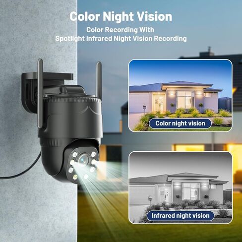 كاميرا أمان خلوية KKB 4G LTE، كاميرا خلوية سلكية مدمجة، بطاقة SIM للأماكن الخارجية/الداخلية، خطة بيانات غير محدودة، لا توجد كاميرات أمان WiFi رؤية ليلية ملونة 2K، تسجيل 24/7، كشف حركة PIR in Kuwait