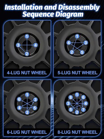 7 Point Spline Lug Nuts Tuner Socket Key Tool 2pcs Compatible with 13/16inch(21mm) and 7/8inch(22mm) Hex Socket Wrench，7 Spline Socket Key Black for 14x1.5, 14x2.0, 9/16inch Lug Nut in Saudi Arabia