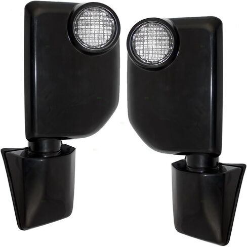 Brock Replacement Driver and Passenger Power Side View Mirrors with Lamps Gloss Compatible with 2007-2014 FJ Cruiser 87940-35A60 87910-35A90 in Saudi Arabia