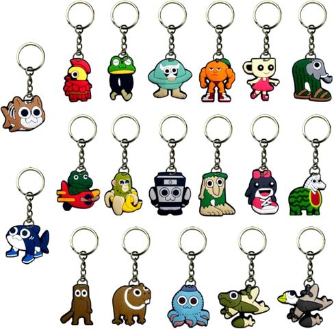 19 Pcs Italian Brainrot Keychain, Steal A Brainrot Toys Brain Rot Toys, Tralalero Tralala Figure, Tung Tung Tung Sahur Key Chain, Funny Animals Unique Keychain in Saudi Arabia