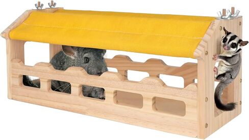 Chinchilla Suspension Bridge Wooden,Small Animals Wooden Bridge and Platform,Chinchilla Habitat Toys for Squirrel Hamster Ferret Guinea Pig Sturdy Easy to Clean in Saudi Arabia
