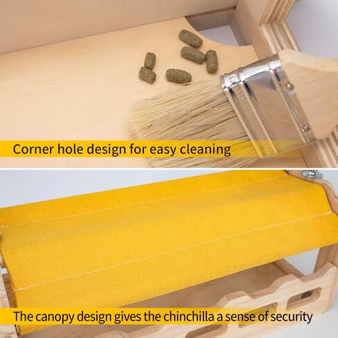 Chinchilla Suspension Bridge Wooden,Small Animals Wooden Bridge and Platform,Chinchilla Habitat Toys for Squirrel Hamster Ferret Guinea Pig Sturdy Easy to Clean in Saudi Arabia