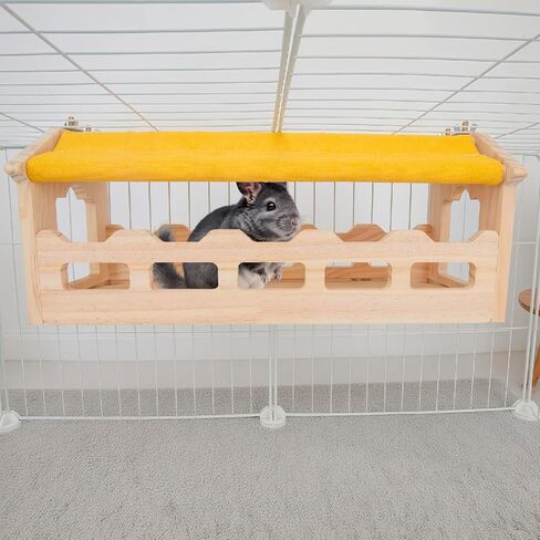 Chinchilla Suspension Bridge Wooden,Small Animals Wooden Bridge and Platform,Chinchilla Habitat Toys for Squirrel Hamster Ferret Guinea Pig Sturdy Easy to Clean in Saudi Arabia