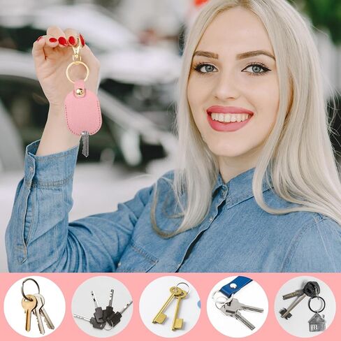 2 Pcs Key Sleeve for Broken Car Key, Broken Car Key Loop Replacement Soft Car Key Cover Key Holder for Keychain Leather Car Keychain Car Key Holder Key Sleeve for Men Women (Pink, Black) in Saudi Arabia