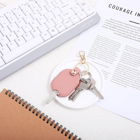 2 Pcs Key Sleeve for Broken Car Key, Broken Car Key Loop Replacement Soft Car Key Cover Key Holder for Keychain Leather Car Keychain Car Key Holder Key Sleeve for Men Women (Pink, Black) in Saudi Arabia