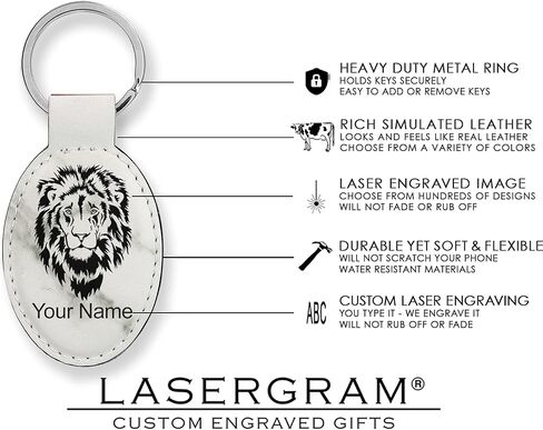 LaserGram Oval Keychain, Freemason Symbol, Personalized Engraving Included in Saudi Arabia